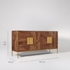 Banner Solid Wood Sideboard in Brown Colour