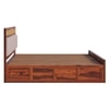 Shambhu Sheesham Wood King Size Bed In Honey Oak Finish With Hydraulic Storage (72 x 78 inches)