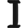 Wooden Twist Soft Hropzy Boucle Upholstered Armrest Ottoman Bench in Black Colour