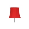 Grady Red Fabric Floor Lamp with Black Iron Base