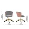 Doe Buck Paolo Pink Houndstooth Upholstered Swivel Office Chair