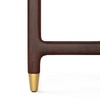 Sera Square Solid Wood And Marble Side Table In Mango Walnut Finish