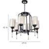 Eliante Chandelier, Mild Steel, 6 Light - Modern Ceiling Fixture For Living Room Or Dining Room