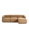 Zenliving Wood Left Aligned 3-Seater With Upholstery Non Storage Sofa In Beige Colour