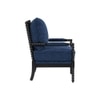 Luxe Boucle Fabric Lounge Chair in Blue Colour