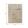 Jaipur Rugs Soft Abstract Wool And Silk 4x6 Feet Beige Trace Hand Knotted Rug Carpet