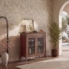 Saar Teak Wood Bar Cabinet (Espresso Finish)