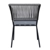Bostan Outdoor Accent Patio Weaving Chair Gun Metal in Grey
