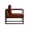 Aura PU Leather Arm Chair in Tan
