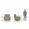 Emila Fabric One Seater Motorized Recliner in Fossil Weave Colour