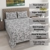 Xylo Multicolor Abstract 400 TC Cotton Flat Super King Size Bedsheet with 2 Pillow Covers – Threads
