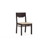 Kerry Solid Wood Dining Chair Set Of 2 In Mahogany Finish With Wheat Brown Fabric Colour