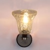 Devansh Metal Electric Wall Light in gold Colour with Transparent Shade Count of 1 Light