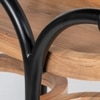 Andaman Jolly Solid Wood Service Trolley in Black Colour