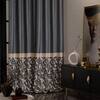 Stoa Paris Satin Curtain for Door, 70% Blackout Curtains, Sun Protection, Set of 2, Versailles - Regal Slate