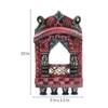 Desert Art Wooden Jharokha Wall Frame 10 Inch in Red Colour