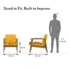 Brooks Lounge Chair in Mustard Yellow Colour