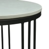 Metalform Round Metal Nesting Coffee Table Set Black Finish White Porcelain Top Set Of 2