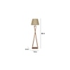 Monica Beige Jute Floor Lamp with Beige Jute Base