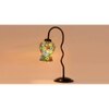 Multicolor Mosaic Glass Zig Zag Curvy Table lamp with Iron Base (EN04)