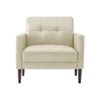 Clark PU Leather Armchair in Beige