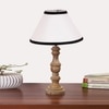 Devansh Multicolor Cotton Table Lamp With Wood Natural Base (10X18 Inches)-33