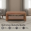 Striado Rectangular Solid Wood Coffee Table In Amber Walnut Finish
