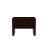 Tiana Solid Wood Bedside Table in Walnut Finish