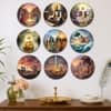 The Castle Decor Guru Nanak Dev Ji Wall Plates Set of 9 Spiritual Wall Art
