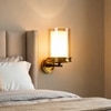 Eliante Modern Wall Lights Mild Steel & Glass Material Antique, Brown & Champaign Finish