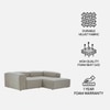Elegantedge Wood Left Aligned 2-Seater With Upholstery Non Storage Sofa In Grey Colour