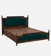 Domino Solid Wood Storage Bed In Ocean Green Colour