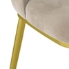 Olivia Accent Chair in Finish Antique Brass and Cloudy Beige Velvet Colour
