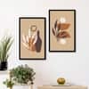 The Castle Decor Boho Abstract Botanical Wall Art Set of 2 Design 11 11x17 Inch