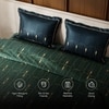 Stoa Paris Satin Comforter Set for King Size Bed 300TC Premium Bedding Aqua Carnival