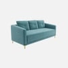 Arab Velvet 3 Seater Sofa T Blue Color