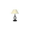 Jane off-white cotton Table lamp with Iron Base