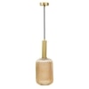 Maloto Amber Luster and Brass Hanging Light
