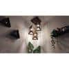 Trikona Brown Solid Wood Cluster Hanging Light