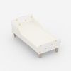 Minimalist Kids Toddler Bed in White and Yellow