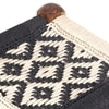 Riaza Solid Wood Maachi Stool in Black & White Canning