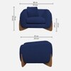 Amala Velvet 1 Seater Sofa in Navy Blue Colour