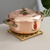 Metalsmith Square Metal Trivet Gold Heat Resistant Table Protector