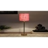 Pink Jute with Metal Gold Table Lamp