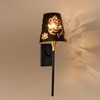 Devansh Metal Electric Wall Light in Black Colour with Black Shade Count of 1 Light