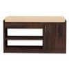 Nova Solid Wood Shoe Rack in Walnut Finish