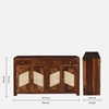 Sheesham Wood 4 Door 4 Drawer Sideboard in Provincial Teak Finish