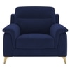 Niwara Velvet 1 Seater  sofa incNavy Blue Color