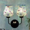 Aerilyn Dual Multicolor Mosaic Glass Wall Mounted Lamp with Iron Base
