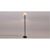 Izzie Black Cotton Shade Floor Lamp